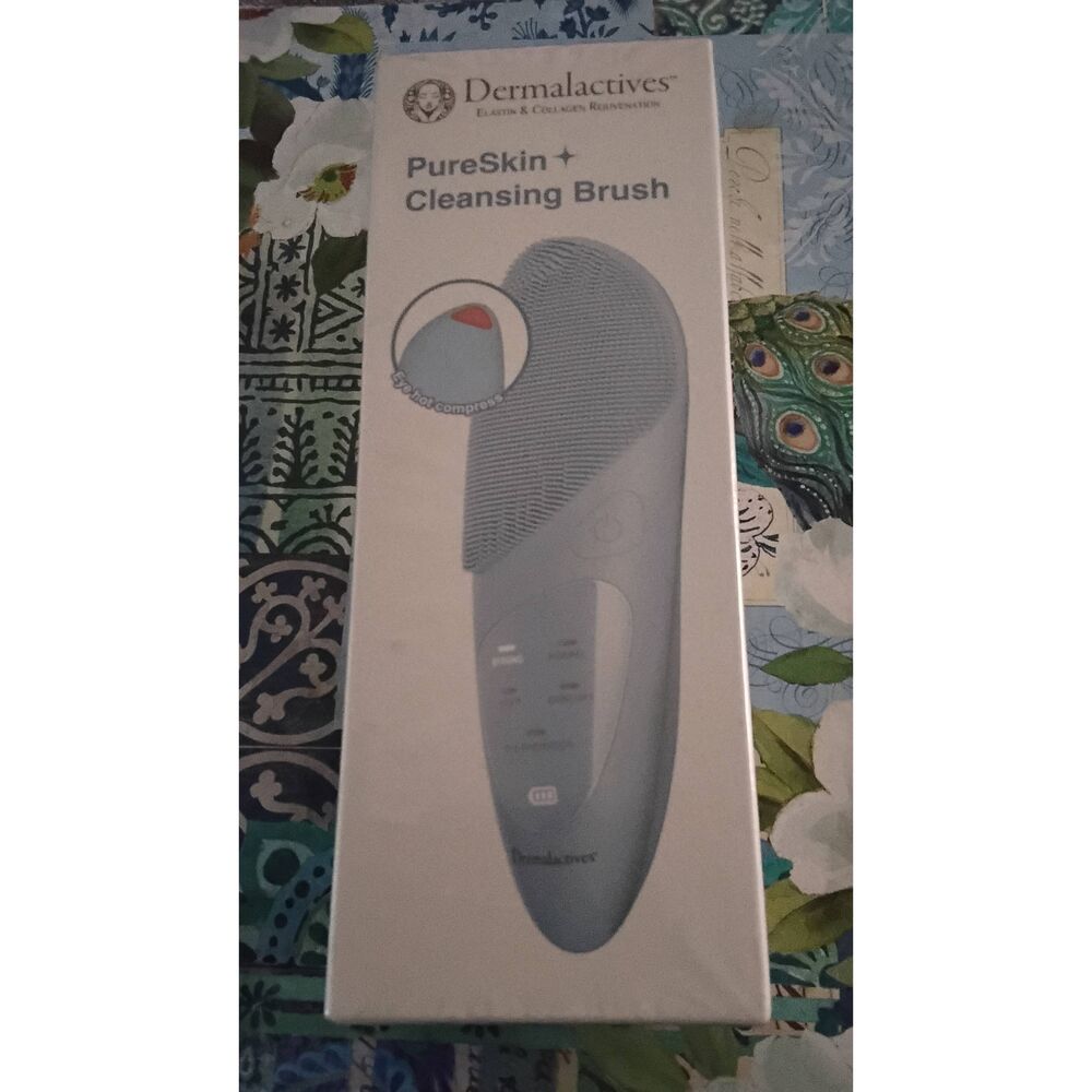 NIB~DERMALACTIVES Elastin & Collagen Repair PureSkin Facial Cleansing Brush